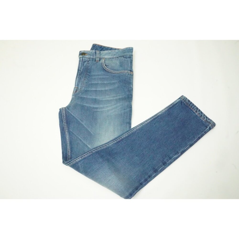 Isaia Napoli Medium Wash Cotton Blend Mens Denim Jeans Sz 48R Brand New